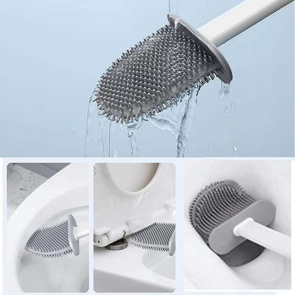 Silikon WC Toilettenbürste mit Wandhalterung – Hygienisch, Flexibel & Effektiv