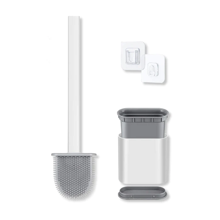Silikon WC Toilettenbürste mit Wandhalterung – Hygienisch, Flexibel & Effektiv